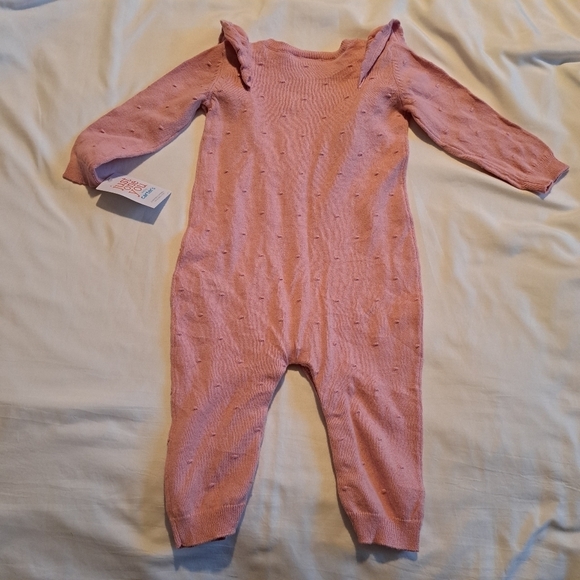 Just One You by Carter's girls 6 months pink romper New - Picture 7 of 8